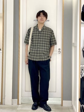 「GLOBAL WORK（グローバルワーク）の撥水ライト7ポケットショルダー/595522（ショルダーバッグ、ホワイト系）」を使った、スギさん（メンズ・176cm）の夏コーディネート