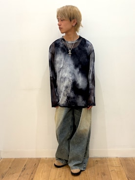 「SENSE OF PLACE by URBAN RESEARCH(センスオブプレイスバイアーバンリサーチ)のコットンスムースタンクトップ(タンクトップ、ブラック系)」を使った、showさん(メンズ・165cm)の春コーディネート