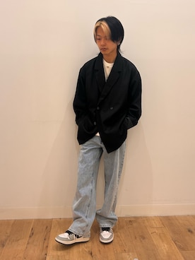 「アイテム（テーラードジャケット）」を使った、showさん（メンズ・165cm）の夏コーディネート