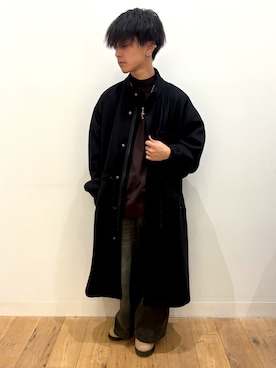 「SENSEOFPLACE」｜「アイテム（ジャケット/アウター）」を使った、showさん（メンズ・165cm）の冬コーディネート