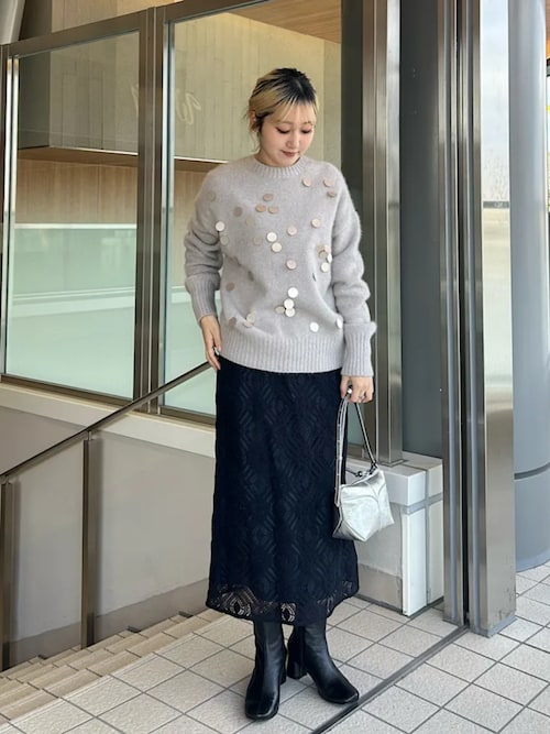 セール】〈手洗い可能〉ラッセル レース ウエスト ギャザー タイト