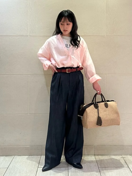手洗い可能〉ヴィンテージ ライク デニム タック パンツ（その他パンツ