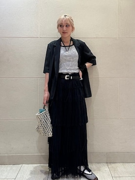 「SHIPS（シップス）のアイテム」を使った、小菅さん（レディース・156cm）の夏コーディネート