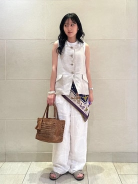 「TICCA(ティッカ)のアイテム」を使った、小菅さん(レディース・156cm)の春コーディネート