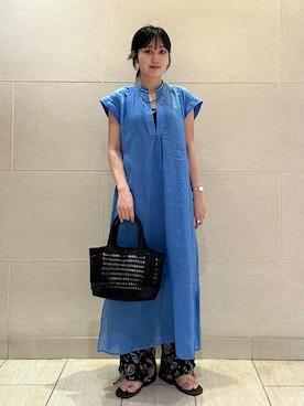 「TICCA（ティッカ）のアイテム（パンツ）」を使った、小菅さん（レディース・156cm）の夏コーディネート