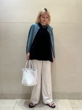 「SHIPS（シップス）のアイテム」を使った、小菅さん（レディース・156cm）の夏コーディネート
