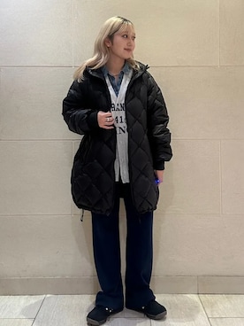 「Odub（オーダブ）のアイテム」を使った、小菅さん（レディース・156cm）の冬コーディネート