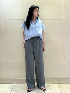「SHIPS（シップス）のアイテム（タンクトップ）」を使った、小菅さん（レディース・156cm）の夏コーディネート