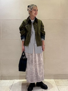 「サイドゴアブーツ」｜「アイテム（その他アウター）」を使った、小菅さん（レディース・156cm）の秋コーディネート