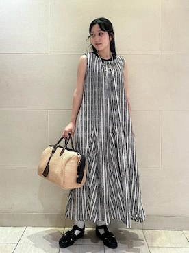 「SHIPS（シップス）のアイテム（ワンピース/ドレス）」を使った、小菅さん（レディース・156cm）の夏コーディネート