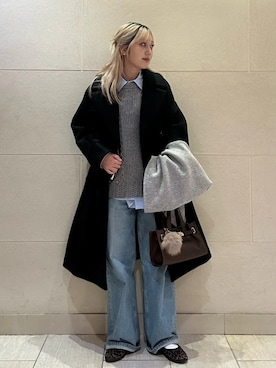 「アイテム（財布/小物）」を使った、小菅さん（レディース・156cm）の冬コーディネート