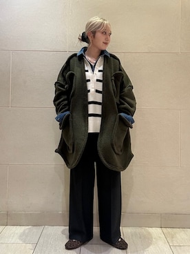 「カシミヤ」｜小菅さん（レディース・156cm）の秋コーディネート