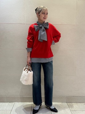 「SHIPS（シップス）のアイテム（シャツ/ブラウス）」を使った、小菅さん（レディース・156cm）の秋コーディネート