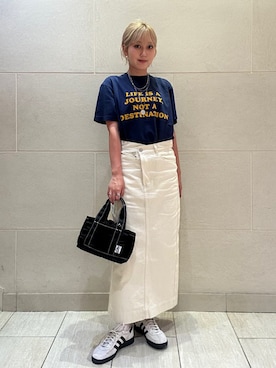 「SHIPS（シップス）のアイテム」を使った、小菅さん（レディース・156cm）の夏コーディネート