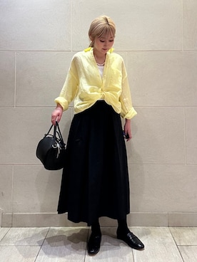 「アイテム（アクセサリー）」を使った、小菅さん（レディース・156cm）の秋コーディネート