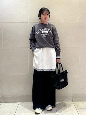 「NOMADIS（ノマディス）のアイテム」を使った、小菅さん（レディース・156cm）の春コーディネート