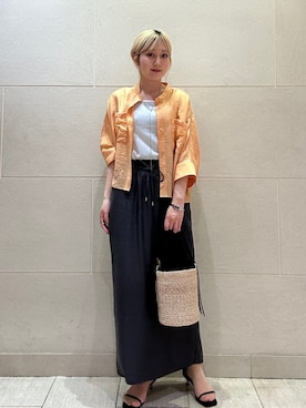 「SHIPS（シップス）のアイテム」を使った、小菅さん（レディース・156cm）の秋コーディネート