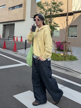 「ADAMASTE（アダマスト）のアイテム」を使った、YUTO(2U)さん（メンズ・177cm）の春コーディネート