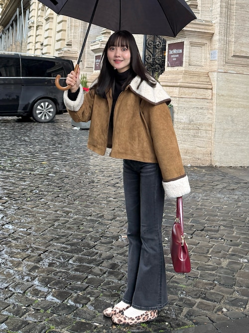 Wisteria ウィステリア メタリックアクセントショルダーバッグ