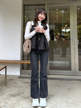 「アイテム（キャミソール）」を使った、みさねさん（レディース・158cm）の冬コーディネート