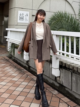 「アイテム（キャミソール）」を使った、みさねさん（レディース・158cm）の秋コーディネート