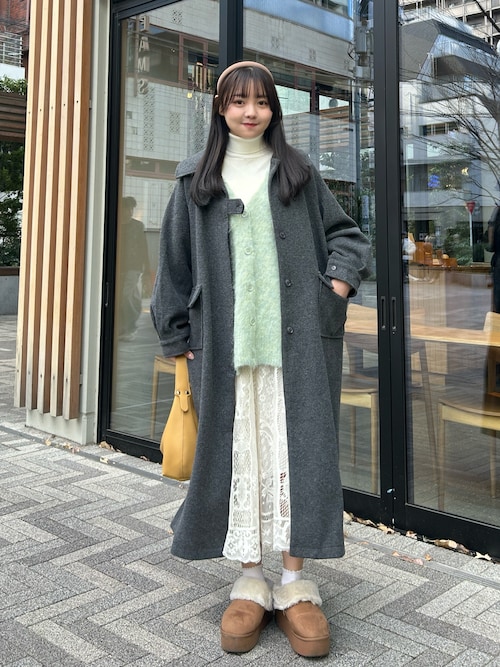 JUNOAH（ジュノア） ステンカラーコート コート オーバーサイズ