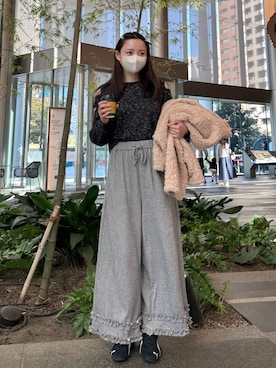 「アイテム（バレッタ/ヘアクリップ）」を使った、みさねさん（レディース・158cm）の秋コーディネート