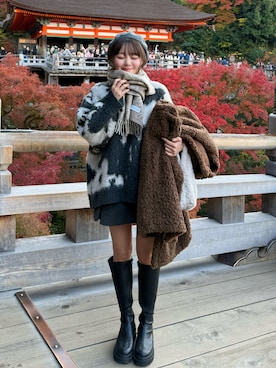 「アイテム（ジャケット/アウター）」を使った、みさねさん（骨格ストレート・レディース・158cm）の冬コーディネート