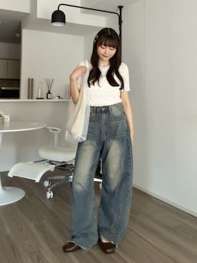 「アイテム（キャミソール）」を使った、みさねさん（レディース・158cm）の秋コーディネート