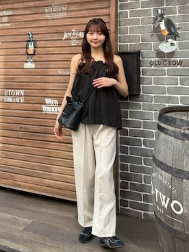 「アイテム（キャミソール）」を使った、みさねさん（レディース・158cm）の夏コーディネート