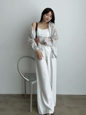 「アイテム（パンプス）」を使った、みさねさん（レディース・158cm）の夏コーディネート