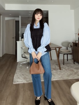 「アイテム（キャミソール）」を使った、みさねさん（レディース・158cm）の春コーディネート