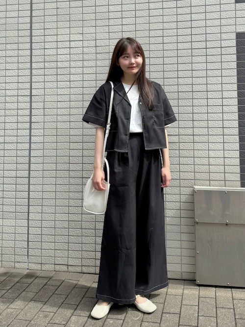 美品 Bergfabel 春夏セットアップ 46 セール】配色ステッチ半袖セットアップ（セットアップ