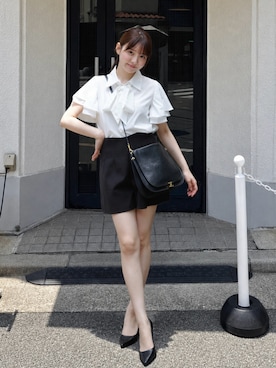 「CELINE（セリーヌ）のアイテム」を使った、みさねさん（レディース・158cm）の夏コーディネート