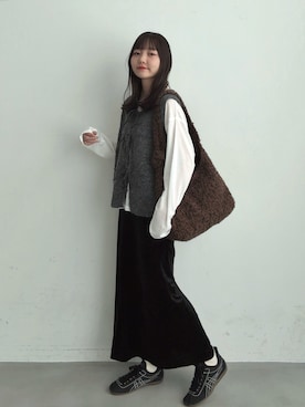 「アイテム（Tシャツ/カットソー）」を使った、みさねさん（レディース・158cm）の秋コーディネート