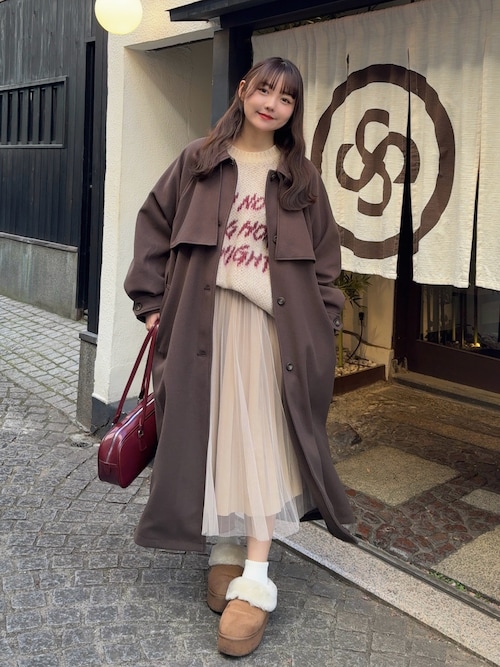 美品✨ マチャット プリーツスカート チノ生地 ベージュ フレア テチチ Te chichi 無地フレアスカート （ベージュ