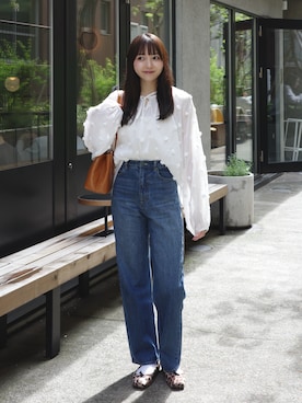 「アイテム（パンツ）」を使った、みさねさん（レディース・158cm）の春コーディネート