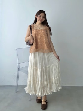「アイテム（パンプス）」を使った、みさねさん（レディース・158cm）の夏コーディネート