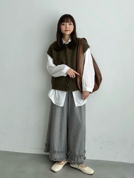 「アイテム（パンプス）」を使った、みさねさん（レディース・158cm）の秋コーディネート