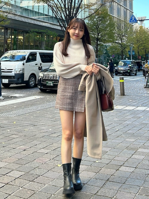 アシメチェックショートパンツ（その他パンツ）｜Cham.（チャム