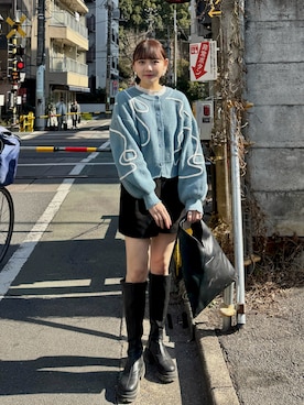 「Heather（ヘザー）のアイテム」を使った、みさねさん（レディース・158cm）の冬コーディネート