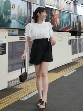 「welleg（ウェレッグ）のアイテム」を使った、みさねさん（レディース・158cm）の夏コーディネート