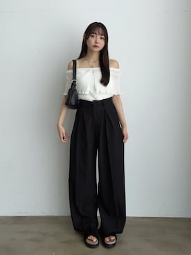 「アイテム（キャミソール）」を使った、みさねさん（レディース・158cm）の秋コーディネート