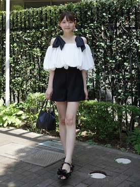 「Cham.（チャム）のアイテム」を使った、みさねさん（レディース・158cm）の夏コーディネート