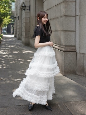 「menue（メヌエ）のアイテム」を使った、みさねさん（レディース・158cm）の夏コーディネート