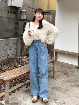 「Java（ジャバ）のアイテム（パンツ）」を使った、みさねさん（レディース・158cm）の冬コーディネート