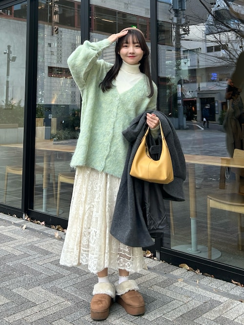 オーバーサイズハイネックコクーンスリーブロングコート（ステンカラー