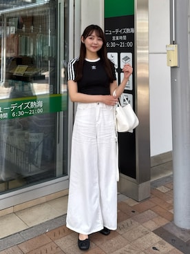 「アイテム（デニムパンツ）」を使った、みさねさん（レディース・158cm）の夏コーディネート