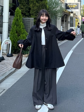 「アイテム（チョーカー）」を使った、みさねさん（レディース・158cm）の秋コーディネート