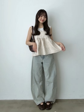 「アイテム（パンプス）」を使った、みさねさん（レディース・158cm）の夏コーディネート